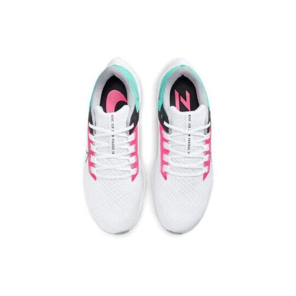 Nike Air Zoom Pegasus 38 CW7356-102 Men's White/Pink/Green Running Shoes NDD1003 - Picture 4 of 15